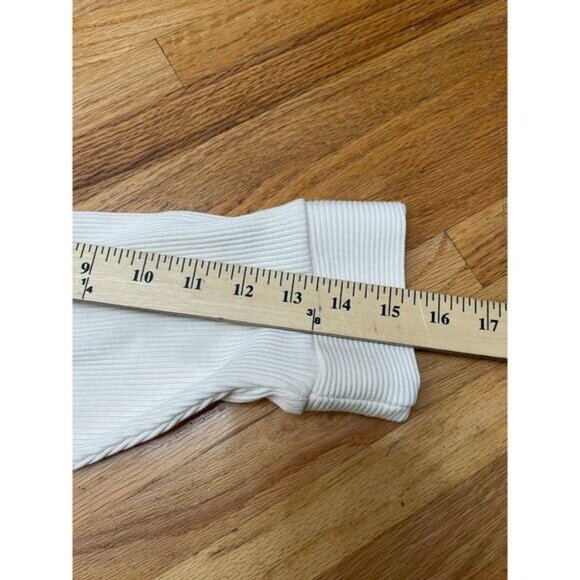 Anthropologie Saturday Sunday Women's M Ivory Sweater Knit Cardigan Crop WrapTie - Picture 6 of 9